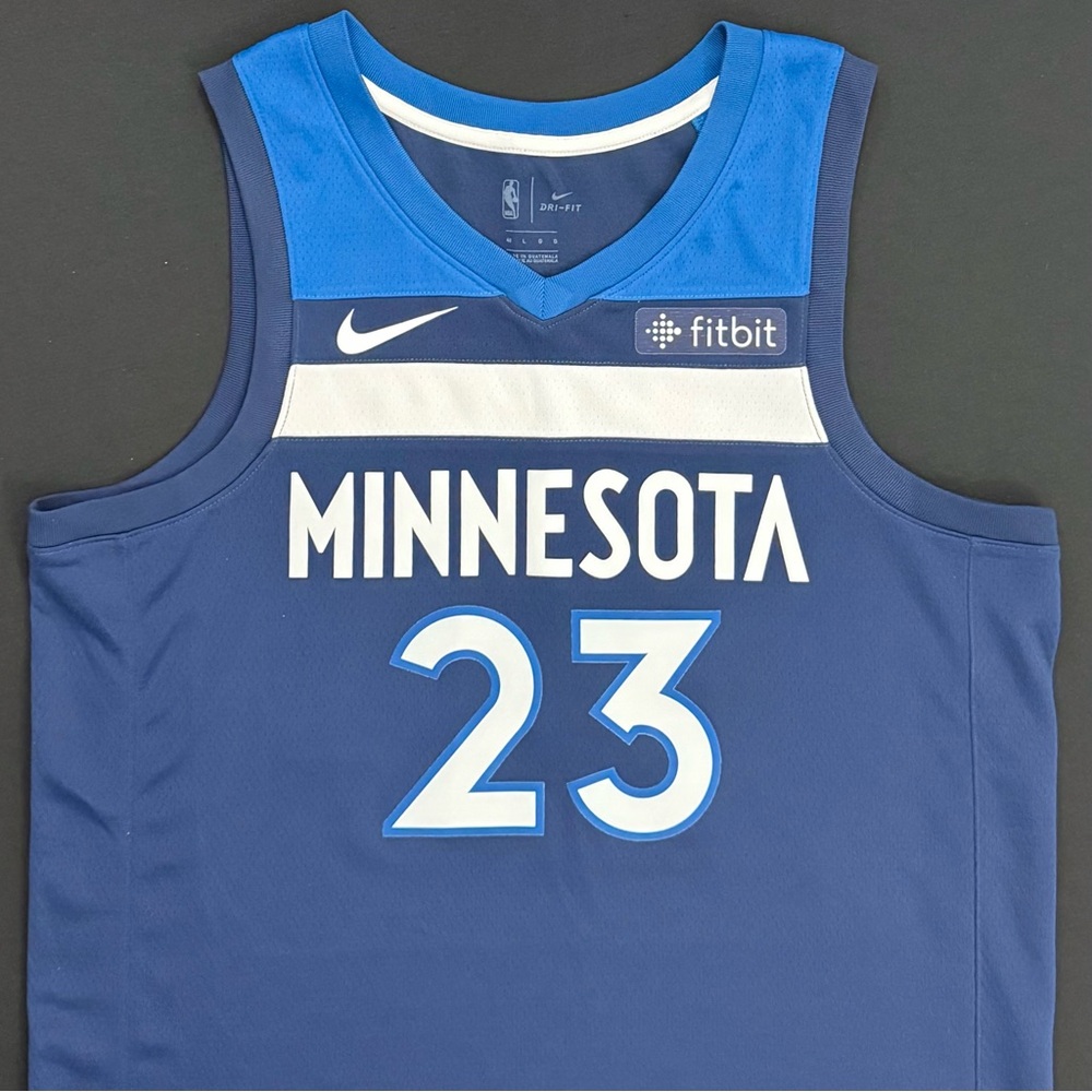 Nike Jimmy Butler Minnesota Timberwolves #23 Blue Icon Swingman Jersey 48 Mens L